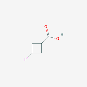 molecular formula C5H7IO2 B15305697 3-iodocyclobutane-1-carboxylic acid, Mixture of diastereomers 