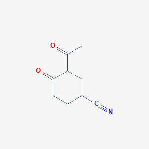 B153057 3-Acetyl-4-oxocyclohexane-1-carbonitrile CAS No. 127682-20-6