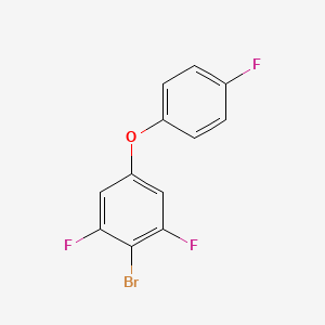 molecular formula C12H6BrF3O B15305700 2-Bromo-1,3-difluoro-5-(4-fluorophenoxy)benzene 