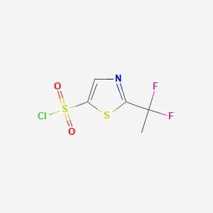 molecular formula C5H4ClF2NO2S2 B15305703 2-(1,1-Difluoroethyl)-1,3-thiazole-5-sulfonylchloride 