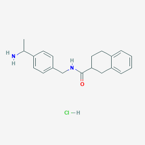 molecular formula C20H25ClN2O B15305730 N-{[4-(1-aminoethyl)phenyl]methyl}-1,2,3,4-tetrahydronaphthalene-2-carboxamide hydrochloride 