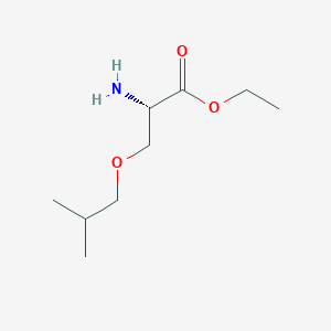 molecular formula C9H19NO3 B15305749 Ethyl O-isobutyl-L-serinate 