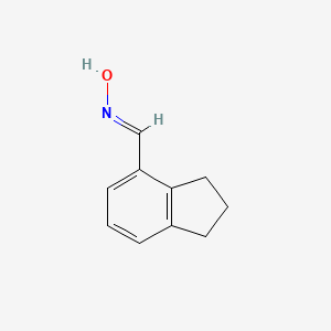 molecular formula C10H11NO B15305756 (NE)-N-(2,3-dihydro-1H-inden-4-ylmethylidene)hydroxylamine 