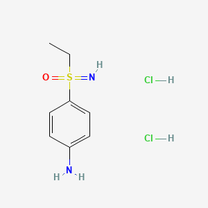 molecular formula C8H14Cl2N2OS B15305760 (4-Aminophenyl)(ethyl)imino-lambda6-sulfanone dihydrochloride 