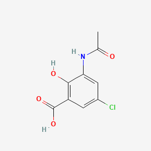 5-Chloro-3-acetamido-2-hydroxybenzoic acid