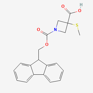 1-{[(9H-fluoren-9-yl)methoxy]carbonyl}-3-(methylsulfanyl)azetidine-3-carboxylic acid