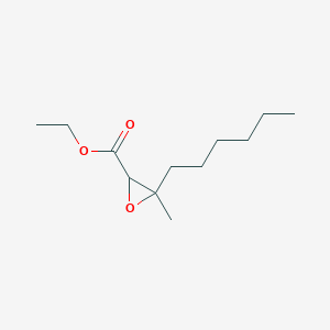 molecular formula C12H22O3 B15305803 Ethyl 3-hexyl-3-methyloxirane-2-carboxylate CAS No. 37545-94-1