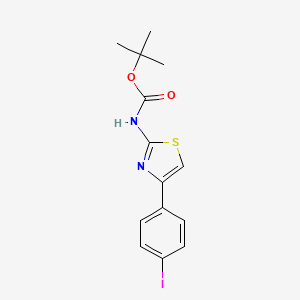 molecular formula C14H15IN2O2S B15305819 N-Boc-4-(4-iodophenyl)thiazol-2-amine 