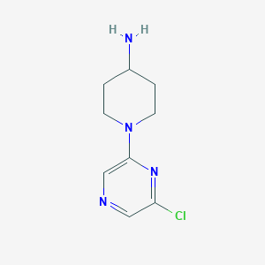 molecular formula C9H13ClN4 B15305855 1-(6-Chloropyrazin-2-yl)piperidin-4-amine CAS No. 80959-08-6