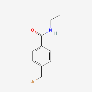 molecular formula C10H12BrNO B15305910 4-(bromomethyl)-N-ethylbenzamide 