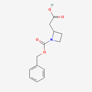 2-(1-Phenylmethoxycarbonylazetidin-2-yl)acetic acid