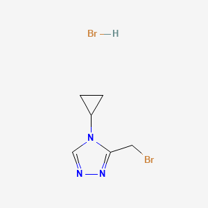 molecular formula C6H9Br2N3 B15305952 3-(bromomethyl)-4-cyclopropyl-4H-1,2,4-triazole hydrobromide 