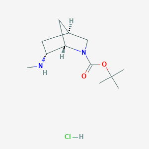 rac-tert-butyl (1R,4R,6S)-6-(methylamino)-2-azabicyclo[2.2.1]heptane-2-carboxylate hydrochloride