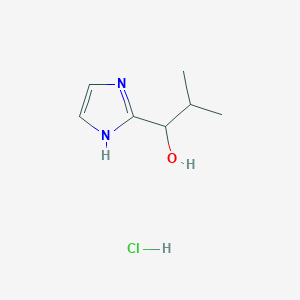 molecular formula C7H13ClN2O B15306006 1-(1H-imidazol-2-yl)-2-methylpropan-1-ol hydrochloride 