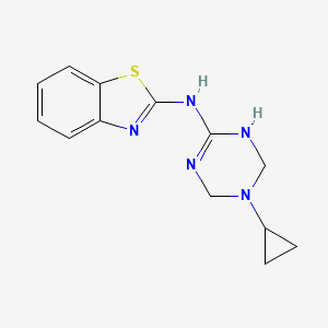 B1530601 N-(5-cyclopropyl-1,4,5,6-tetrahydro-1,3,5-triazin-2-yl)-1,3-benzothiazol-2-amine CAS No. 1379811-24-1