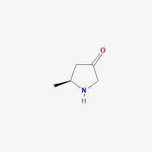 molecular formula C5H9NO B15306012 (5S)-5-methylpyrrolidin-3-one 