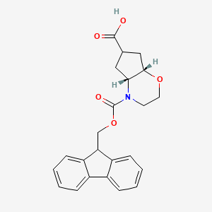 rac-(4aR,7aS)-4-{[(9H-fluoren-9-yl)methoxy]carbonyl}-octahydrocyclopenta[b][1,4]oxazine-6-carboxylicacid