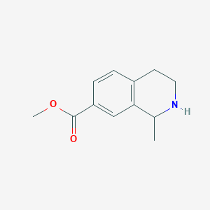 molecular formula C12H15NO2 B15306034 Methyl 1-methyl-1,2,3,4-tetrahydroisoquinoline-7-carboxylate 