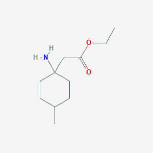 molecular formula C11H21NO2 B15306048 Ethyl 2-(1-amino-4-methylcyclohexyl)acetate 