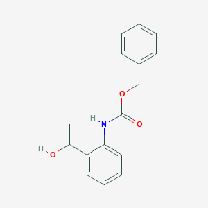 molecular formula C16H17NO3 B15306049 Benzyl (2-(1-hydroxyethyl)phenyl)carbamate 