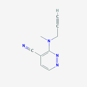 molecular formula C9H8N4 B1530605 3-[Methyl(prop-2-yn-1-yl)amino]pyridazine-4-carbonitrile CAS No. 1554887-08-9