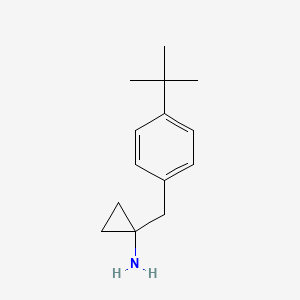 molecular formula C14H21N B15306095 1-(4-(Tert-butyl)benzyl)cyclopropan-1-amine 