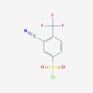 B1530614 3-Cyano-4-(trifluoromethyl)benzene-1-sulfonyl chloride CAS No. 1509366-76-0