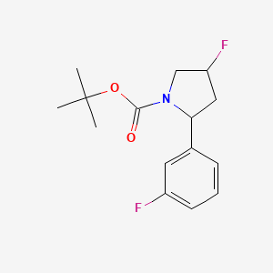 Tert-butyl 4-fluoro-2-(3-fluorophenyl)pyrrolidine-1-carboxylate