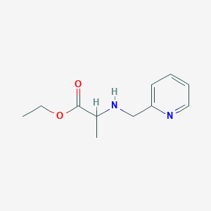 molecular formula C11H16N2O2 B15306207 Ethyl (pyridin-2-ylmethyl)alaninate 