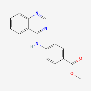 molecular formula C16H13N3O2 B15306265 Methyl 4-(quinazolin-4-ylamino)benzoate 