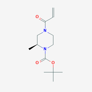 molecular formula C13H22N2O3 B15306273 (S)-tert-Butyl 4-acryloyl-2-methylpiperazine-1-carboxylate 