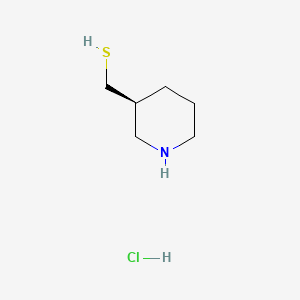 molecular formula C6H14ClNS B15306333 [(3S)-piperidin-3-yl]methanethiol hydrochloride 