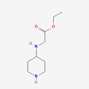 molecular formula C9H18N2O2 B15306342 Ethyl piperidin-4-ylglycinate 