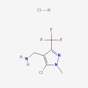 1-[5-chloro-1-methyl-3-(trifluoromethyl)-1H-pyrazol-4-yl]methanamine hydrochloride