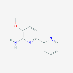 molecular formula C11H11N3O B1530636 3-Methoxy-6-(pyridin-2-yl)pyridin-2-amine CAS No. 1341037-42-0
