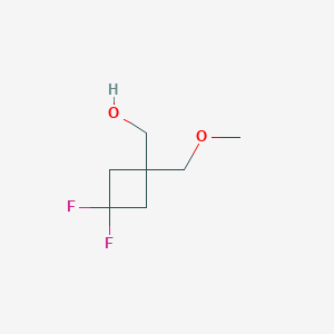 molecular formula C7H12F2O2 B15306370 [3,3-Difluoro-1-(methoxymethyl)cyclobutyl]methanol 