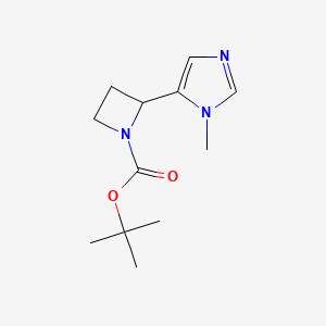 molecular formula C12H19N3O2 B15306394 tert-butyl 2-(1-methyl-1H-imidazol-5-yl)azetidine-1-carboxylate 