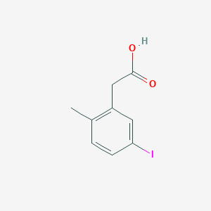 molecular formula C9H9IO2 B15306407 2-(5-Iodo-2-methylphenyl)aceticacid 