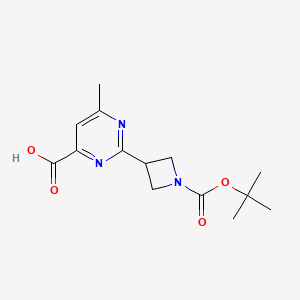 2-{1-[(Tert-butoxy)carbonyl]azetidin-3-yl}-6-methylpyrimidine-4-carboxylic acid