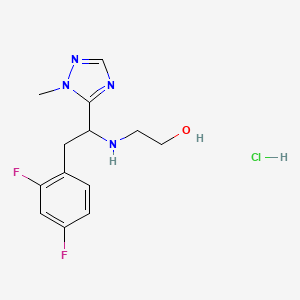 2-{[2-(2,4-difluorophenyl)-1-(1-methyl-1H-1,2,4-triazol-5-yl)ethyl]amino}ethan-1-olhydrochloride