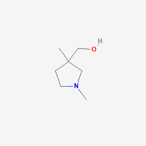 molecular formula C7H15NO B15306456 (1,3-Dimethylpyrrolidin-3-yl)methanol 