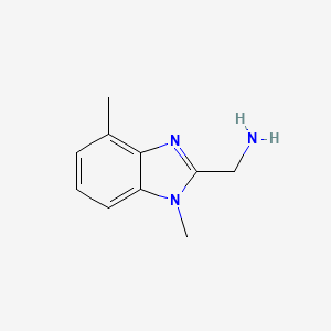 molecular formula C10H13N3 B1530646 [(1,4-Dimethyl-1H-benzimidazol-2-yl)methyl]amine CAS No. 1785761-11-6