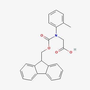 molecular formula C24H21NO4 B15306462 2-({[(9H-fluoren-9-yl)methoxy]carbonyl}(2-methylphenyl)amino)acetic acid 