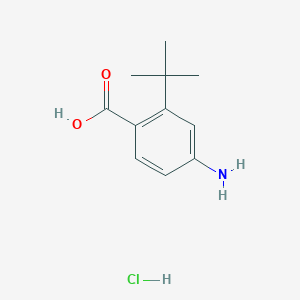 molecular formula C11H16ClNO2 B15306473 4-Amino-2-tert-butylbenzoic acid hydrochloride 