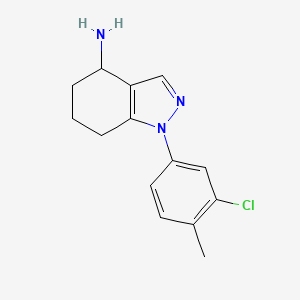 molecular formula C14H16ClN3 B15306493 1-(3-chloro-4-methylphenyl)-4,5,6,7-tetrahydro-1H-indazol-4-amine 