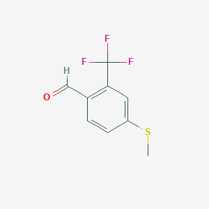molecular formula C9H7F3OS B1530651 4-(Methylthio)-2-(trifluoromethyl)benzaldehyde CAS No. 1289164-55-1
