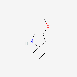 molecular formula C8H15NO B15306515 7-Methoxy-5-azaspiro[3.4]octane 