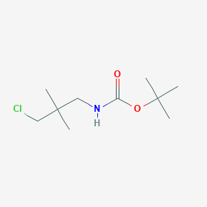 molecular formula C10H20ClNO2 B15306527 tert-butyl N-(3-chloro-2,2-dimethylpropyl)carbamate 