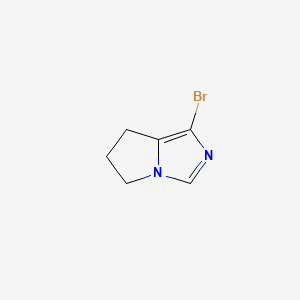 molecular formula C6H7BrN2 B15306551 1-bromo-5H,6H,7H-pyrrolo[1,2-c]imidazole 