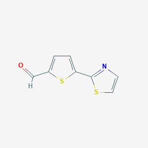 molecular formula C8H5NOS2 B1530656 5-(1,3-チアゾール-2-イル)チオフェン-2-カルバルデヒド CAS No. 849680-92-8